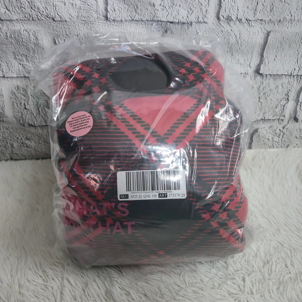 Victoria's Secret PINK NWT Red And Black Plaid Cozy Blanket‎